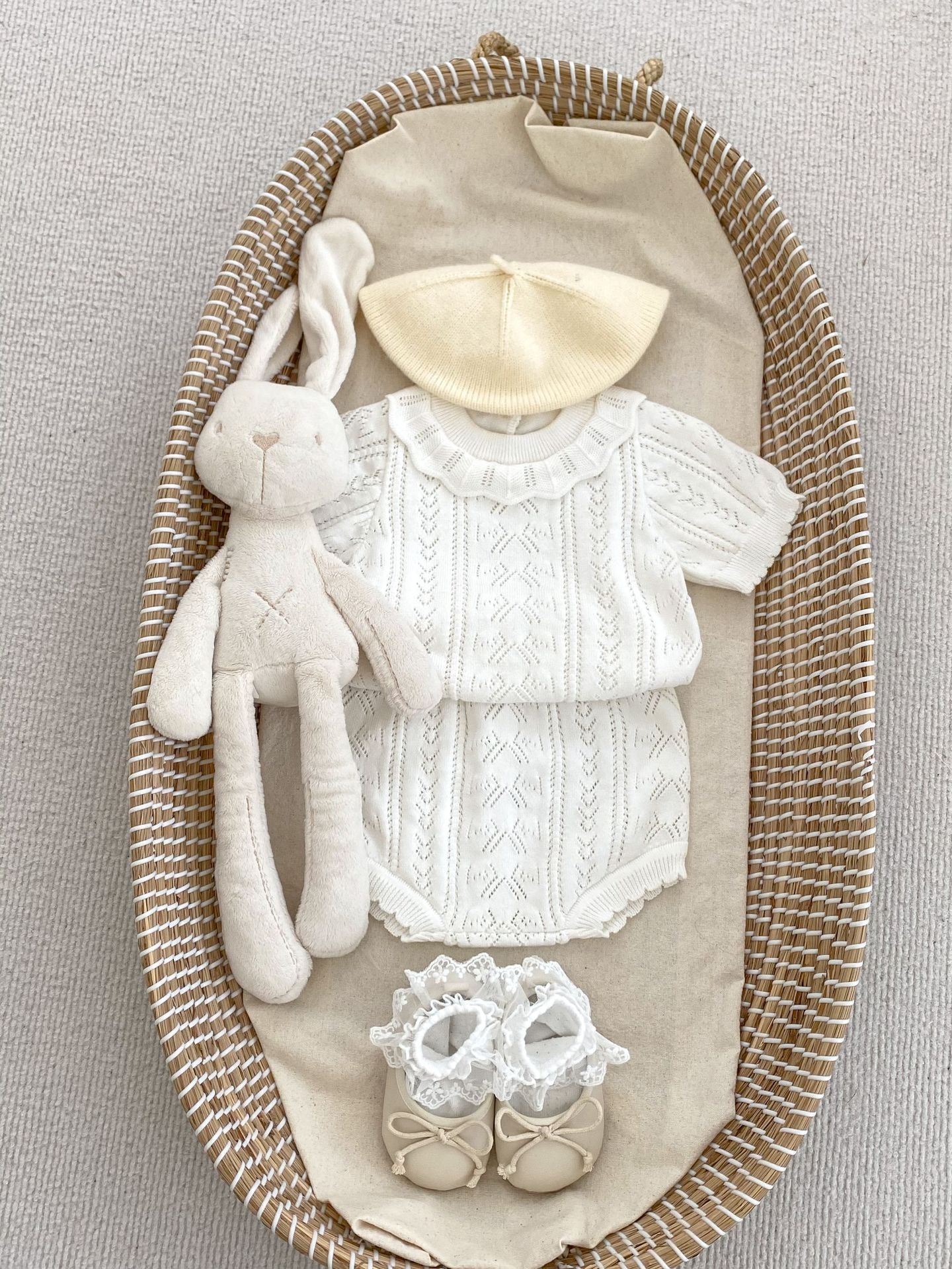 Summer Baby Kids Girls Hollow Out Knitting Pattern Pullover Top And Bloomers Casual Clothing Set, MyKids-USA®, Baby & Toddler Outfits, MyKids-USA - Size/Age - 66 (3-6M) - Color - White - - - TR2404122341-B