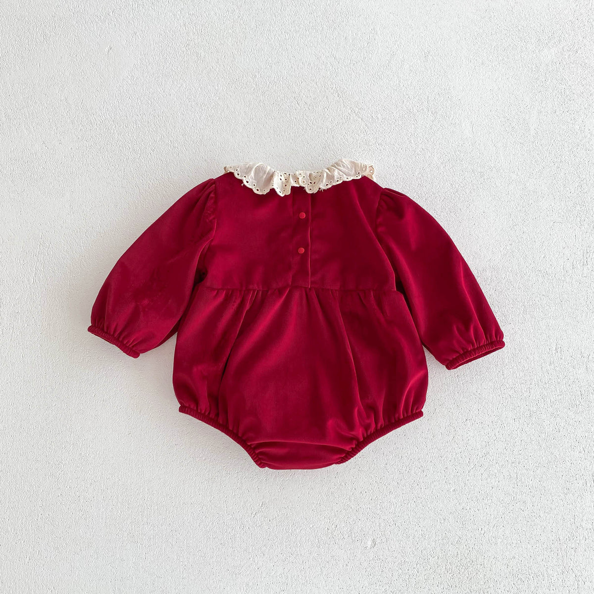 Christmas Baby Girl Laces Round Collars Long Sleeve One Piece In Winter, MyKids-USA®, Baby One-Pieces, MyKids-USA - - - - - - - .