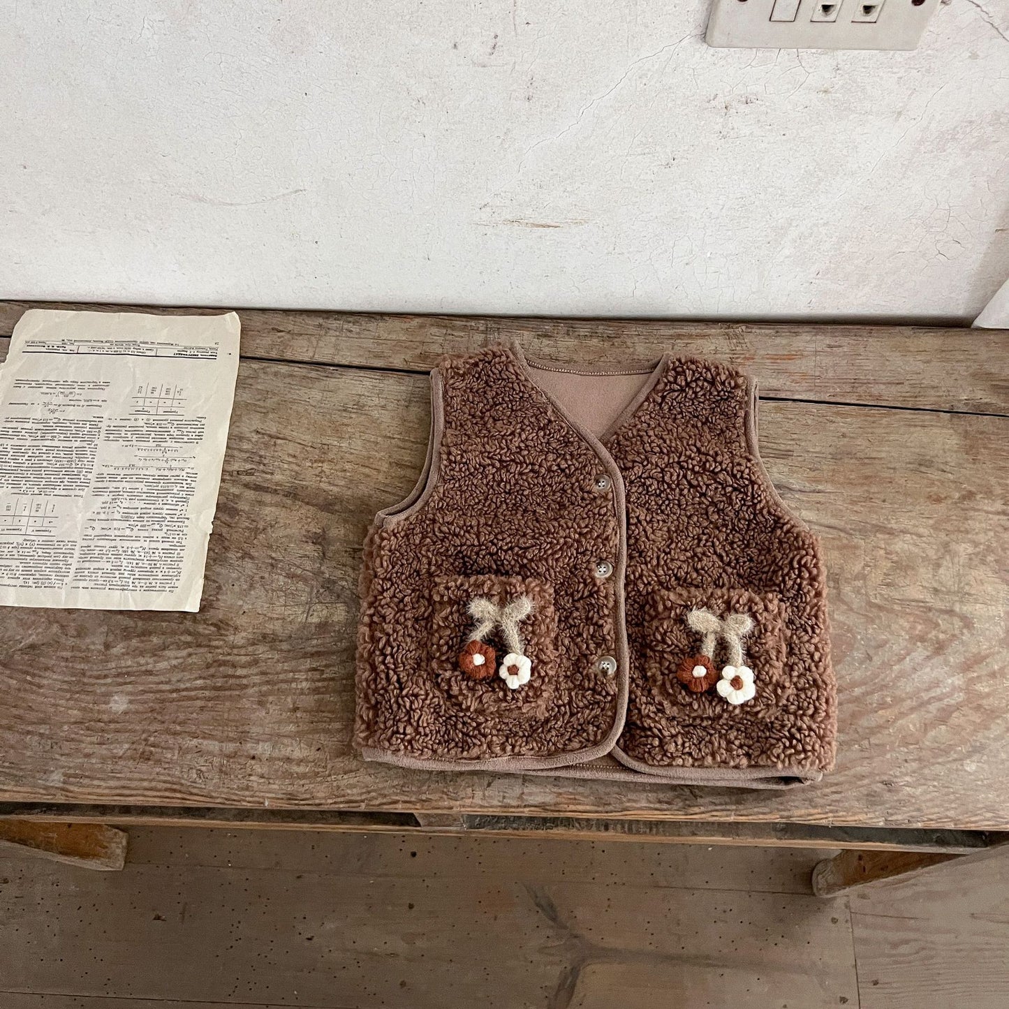 Baby Girl Ins Two Pockets Thickened Knit Cardigan, MyKids-USA®, Baby & Toddler Outerwear, MyKids-USA - Size/Age - 66 (3-6M) - Color - Coffee - - - QQ2310181127-B