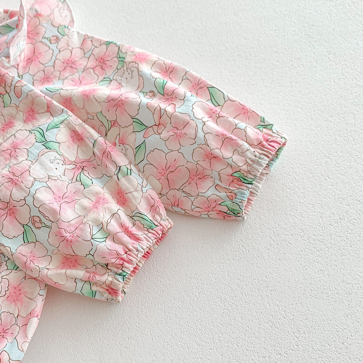 Flower Pattern Long Sleeve Chinese Style Onesies, MyKids-USA®, Baby One-Pieces, MyKids-USA - - - - - - -