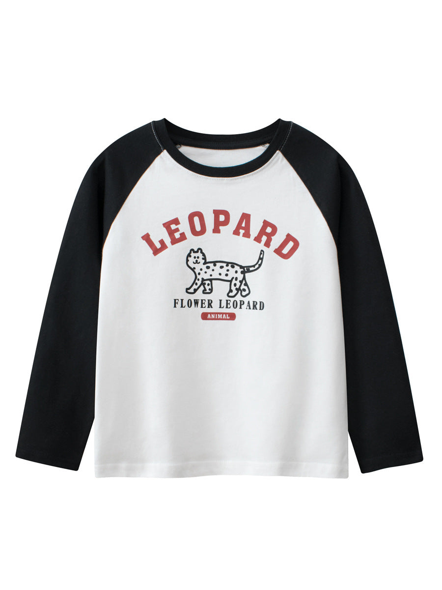 Baby Boy Kids Leopard Cartoon Letters Printing Crew Neck Long Sleeve Pullover, MyKids-USA®, Baby & Toddler Outerwear, MyKids-USA - - - - - - -