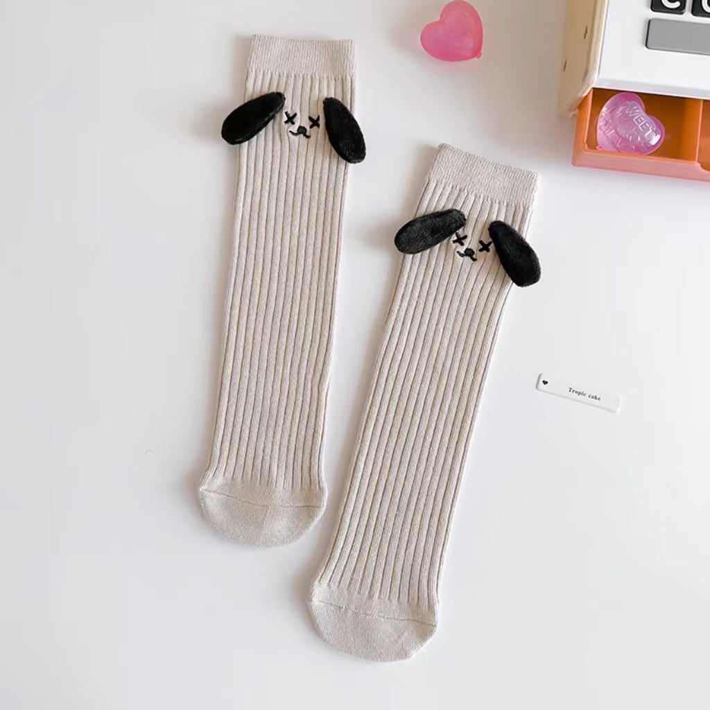 Baby Girls Kids Mommy And Me Dog-Ears Design Comfortable Knee-High Socks, MyKids-USA®, Baby & Toddler Socks & Tights, MyKids-USA - Size/Age - Kids & Adult (Average Size) - Color - Khaki - - - TR2311241447-C