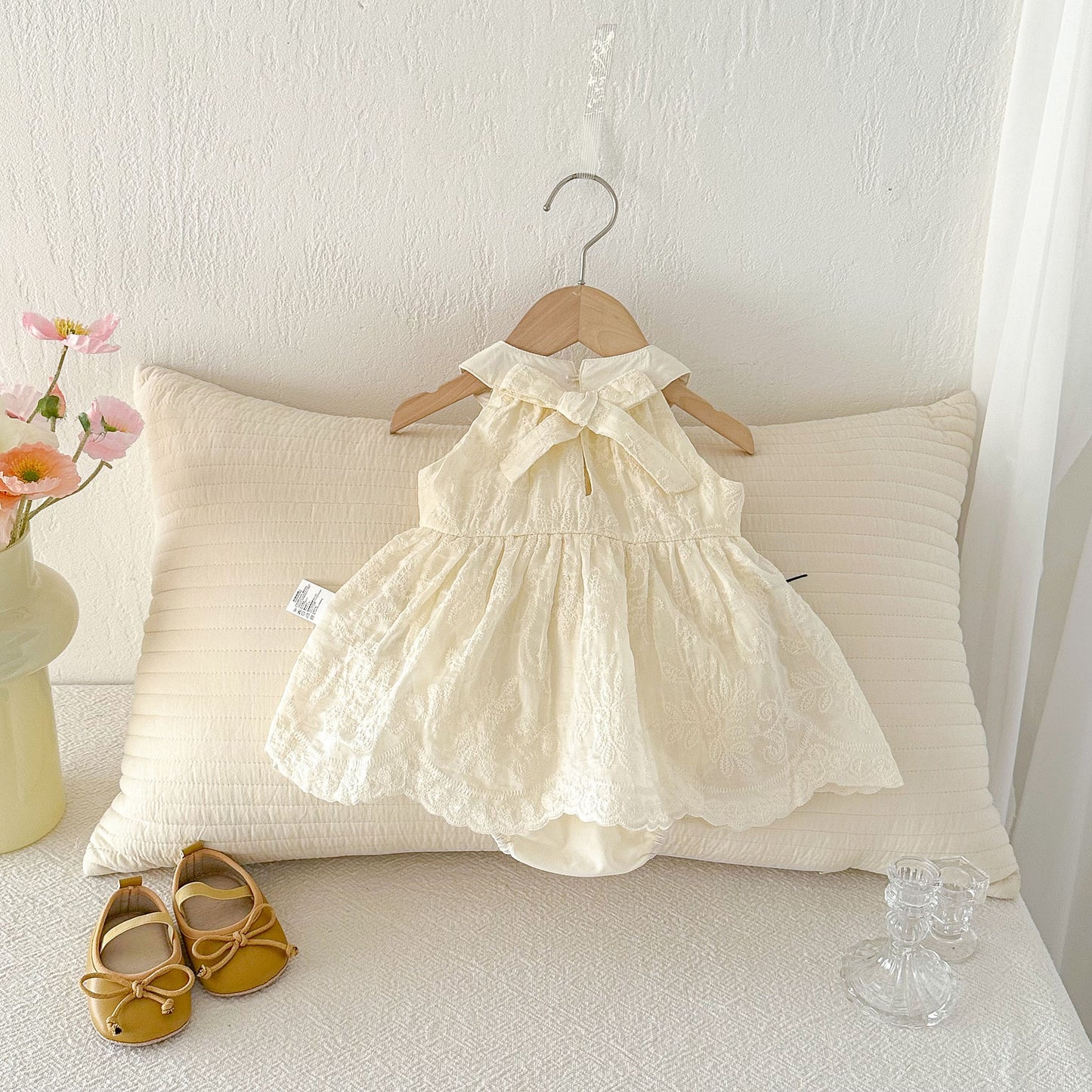 Summer Arrival Baby Girls Sleeveless Flowers Pattern Embroidery Bodysuit, MyKids-USA®, Baby One-Pieces, MyKids-USA - - - - - - - .