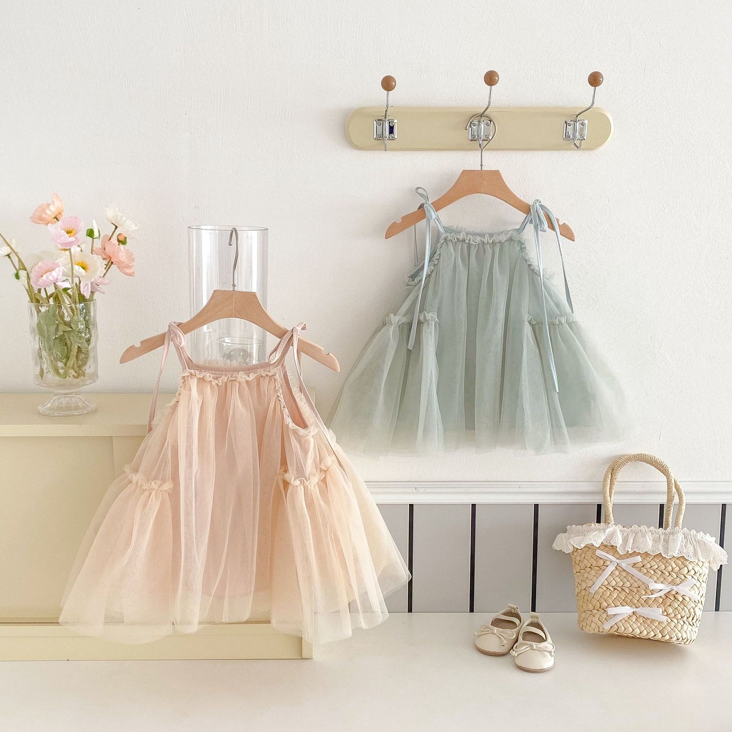 Summer Arrival Sleeveless Solid Color Tulle Dress for Stylish Girls, MyKids-USA®, Baby & Toddler Dresses, MyKids-USA - - - - - - -