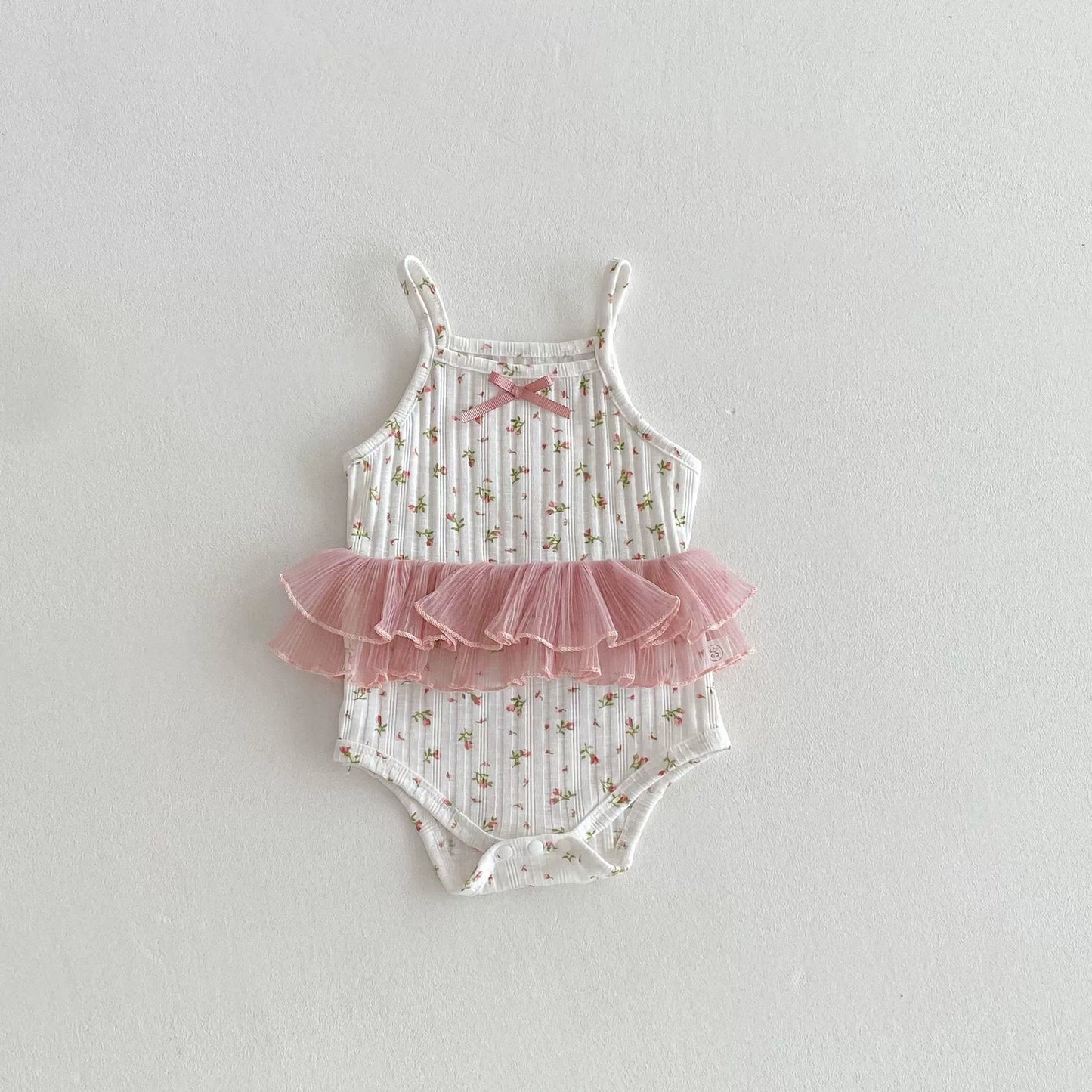 Summer Arrival Baby Girls Color Patchwork Flowers Pattern Sleeveless Onesies, MyKids-USA®, Baby One-Pieces, MyKids-USA - Size/Age - 66 (3-6M) - Color - White - - - TR2506121950-B