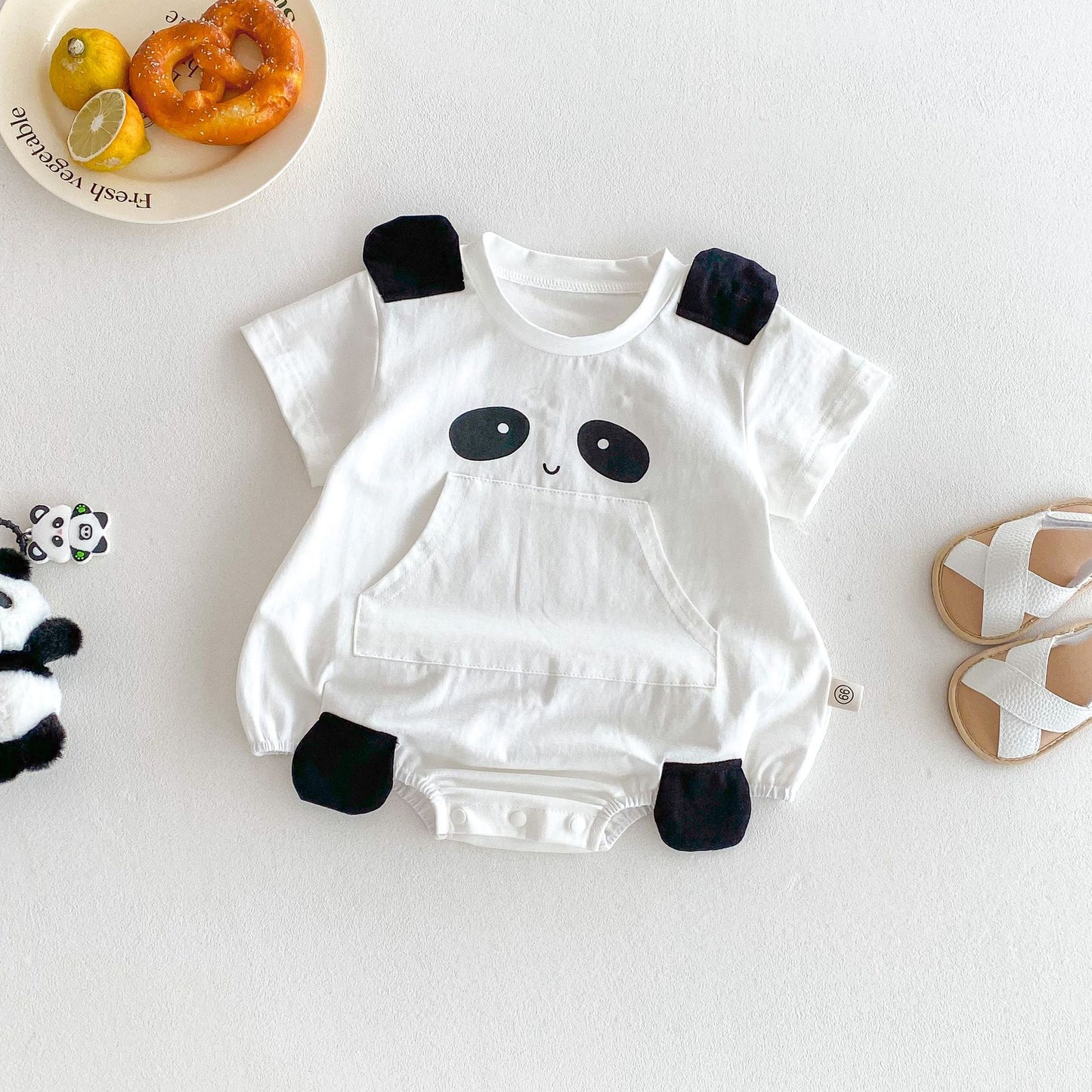 Summer Arrival Baby Girls Cute Panda Pattern Short Sleeves Onesies, MyKids-USA®, Baby One-Pieces, MyKids-USA - - - - - - -