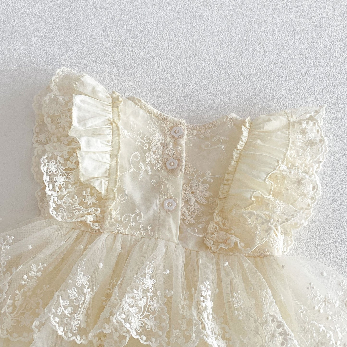 Summer Arrival Baby Girls Fly Sleeves Flowers Pattern Embroidered Bodysuit, MyKids-USA®, Baby & Toddler Dresses, MyKids-USA - - - - - - - .