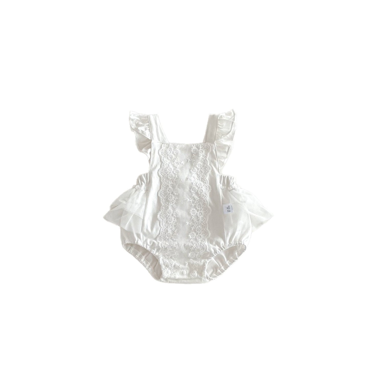 Summer Arrival Baby Girls Sleeveless Flowers Lace Embroidered Pattern Strap Bodysuit, MyKids-USA®, Bodysuits, MyKids-USA - - - - - - - .