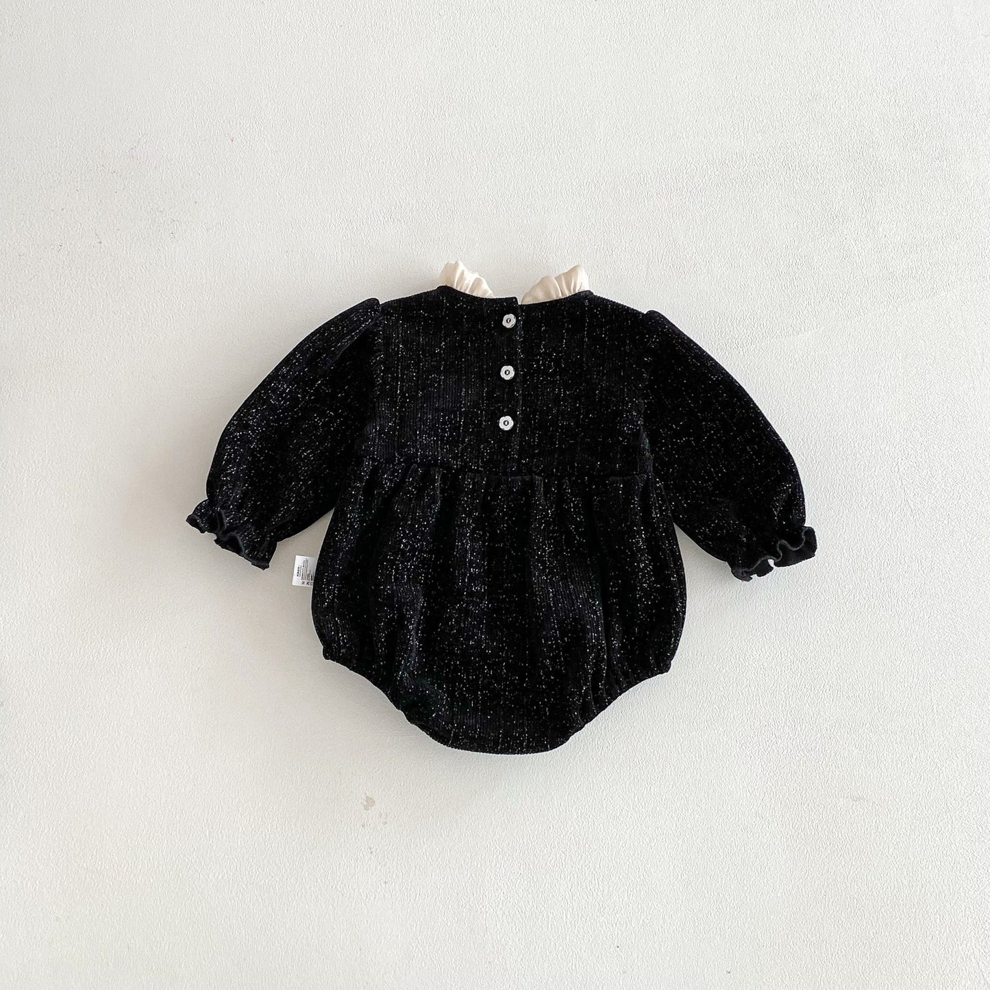 Autumn Arrival Baby Girls Long Sleeves Butterfly-bow Decorated Ruffle Neck Onesies, MyKids-USA®, Baby & Toddler Outfits, MyKids-USA - - - - - - -