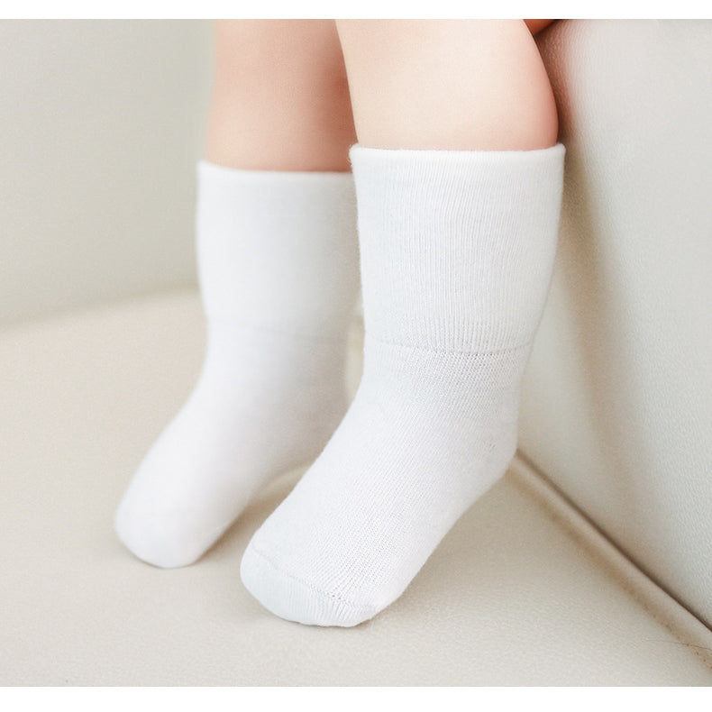Baby Unisex Solid Color Breathable Mid-Calf Socks, MyKids-USA®, Baby & Toddler Socks & Tights, MyKids-USA - - - - - - -