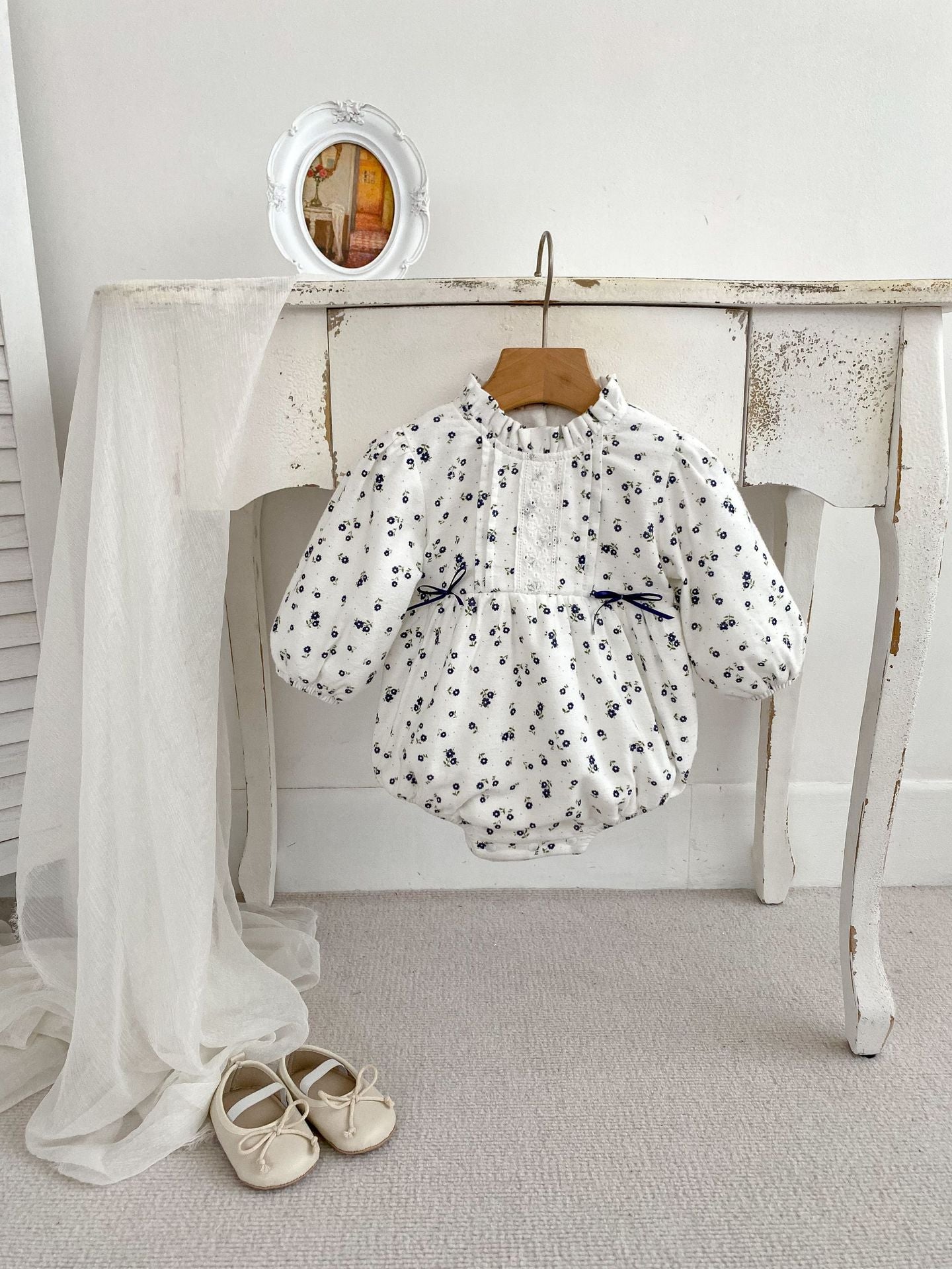 Infant Baby Girls Floral Design Long Sleeve One Piece In Winter, MyKids-USA®, Baby One-Pieces, MyKids-USA - - - - - - -