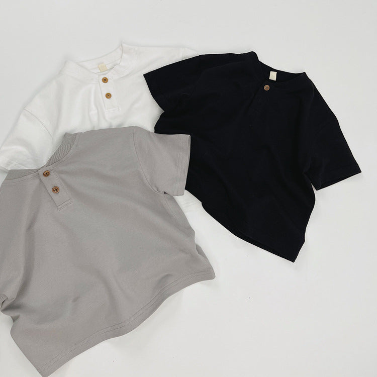 Summer Kids Unisex Minimalist and Versatile Short Sleeves V Neck Children’s Polo Shirt, MyKids-USA®, Polos, MyKids-USA - - - - - - -