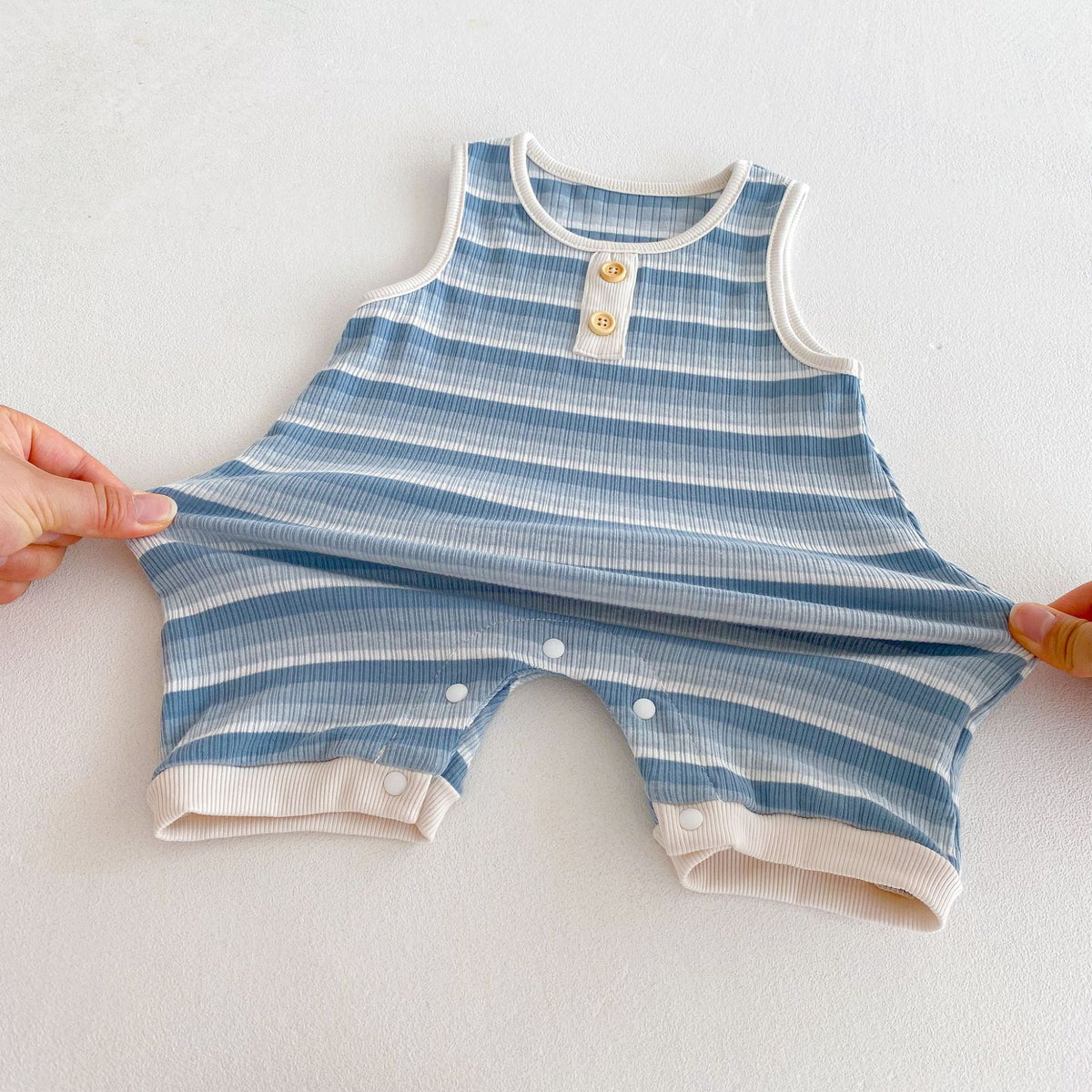 Summer Arrival Baby Unisex Casual Striped Sleeveless Rompers, MyKids-USA®, Baby One-Pieces, MyKids-USA - - - - - - - .