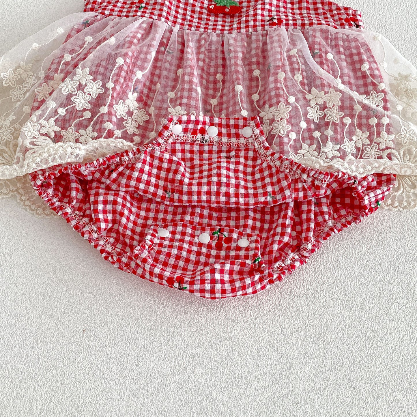 Design Summer Baby Kids Girls Fly Sleeves Plaid Pattern Strap Bodysuit, MyKids-USA®, Baby & Children's One-Pieces, MyKids-USA - - - - - - - .