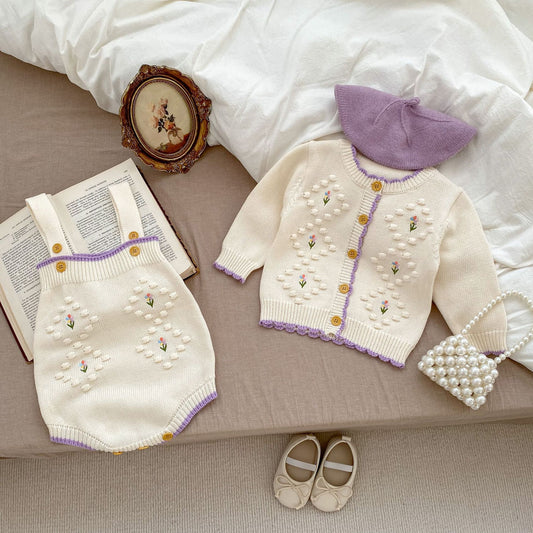 High Quality Embroidered Handmade Knitted Sets