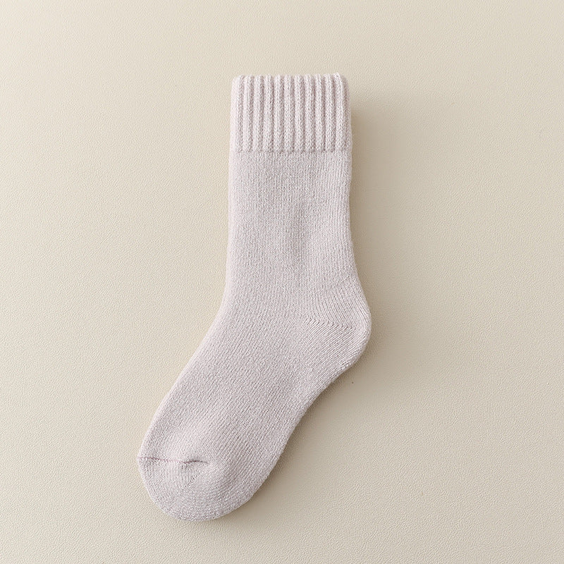 Unisex Thickened Children’s Fleece-lined Mid-Calf Socks, MyKids-USA®, Baby & Toddler Socks & Tights, MyKids-USA - Size/Age - M (3-5Y) - Color - Light Pink - - - TR2411262114-E