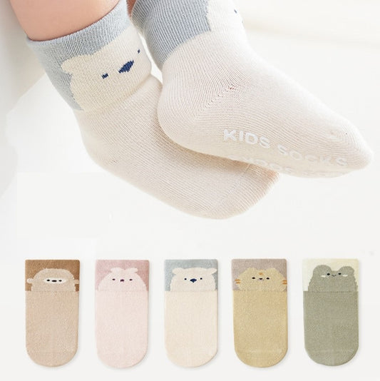 Spring Baby Unisex Breathable Animals Cartoon Color Patchwork Socks