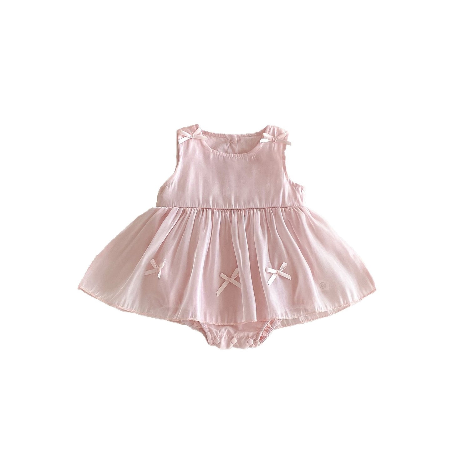Summer Arrival Baby Girls Sleeveless Solid Color Cute Dress