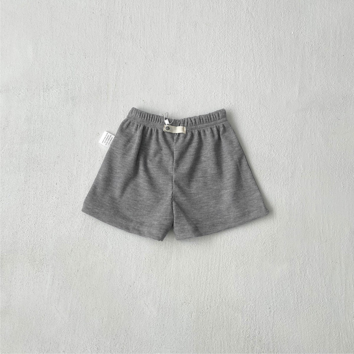 Summer Arrival Baby Kids Casual Style Solid Color Waffle Grid Shorts