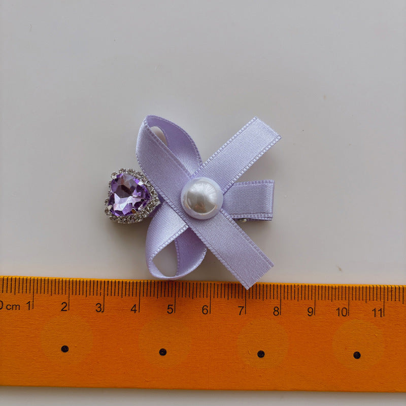 Collection of 2 Beaded Butterfly-bow Hair Clips or 1 Hair Ties, MyKids-USA®, Hair Pins, Claws & Clips, MyKids-USA - - - - - - - .
