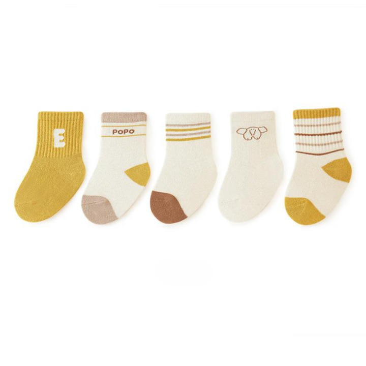 Autumn Cartoon Print Pattern Baby Socks, MyKids-USA®, Baby & Toddler Socks & Tights, MyKids-USA - Size/Age - S (0-1Y) - Color - Yellow - - - JM2207152032-E