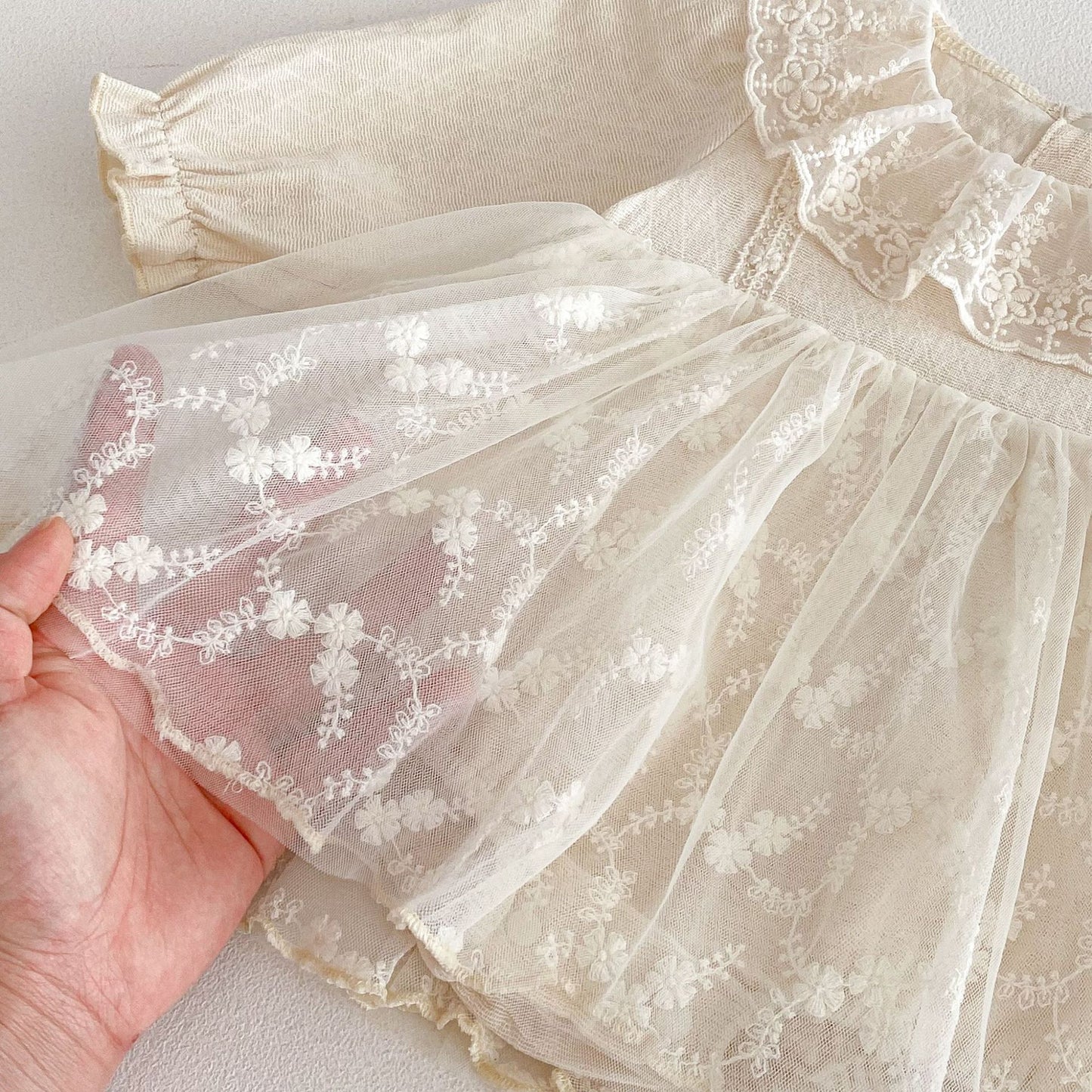 Arrival Winter Baby Girls Floral Tulle Patchwork Design Long Sleeves Onesies Dress, MyKids-USA®, Baby & Toddler Dresses, MyKids-USA - - - - - - - .