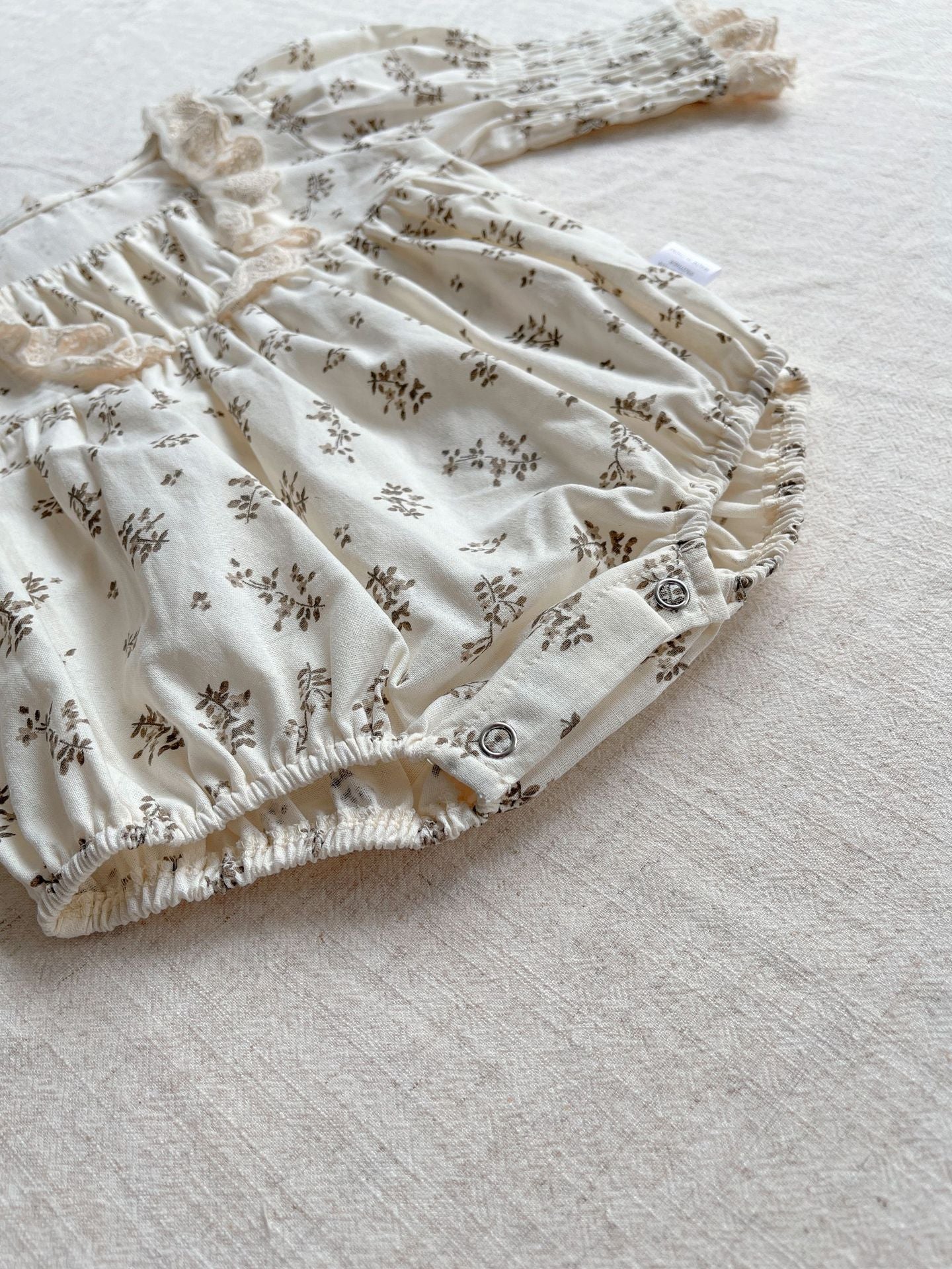 Baby Girls Ruffle Lace Square Neck Floral Soft Onesies, MyKids-USA®, Baby One-Pieces, MyKids-USA - - - - - - -