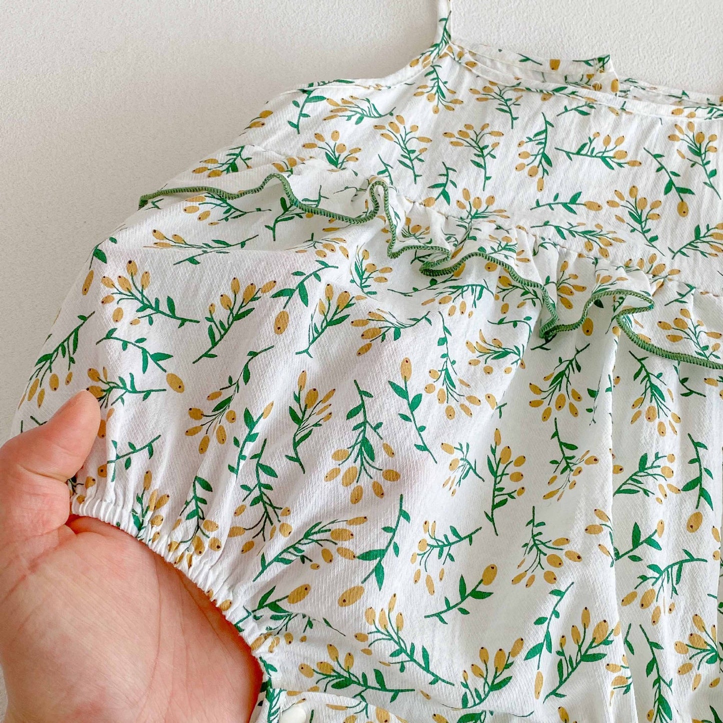 Summer Baby Kids Girls Fly Sleeves Knitted T-Shirt and Floral Strap Onesies Overalls Clothing Set, MyKids-USA®, Baby One-Pieces, MyKids-USA - - - - - - -