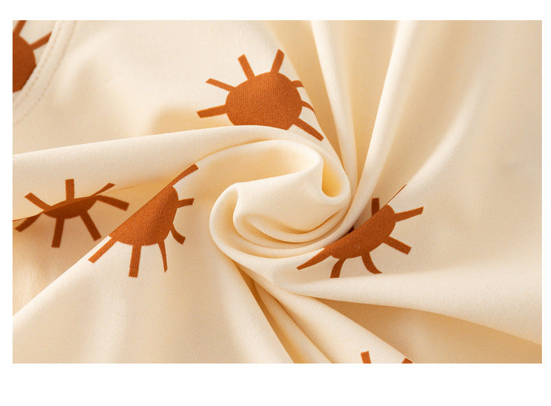Summer Arrival Baby Girls Casual Cute Pattern Zip-up Swimwear