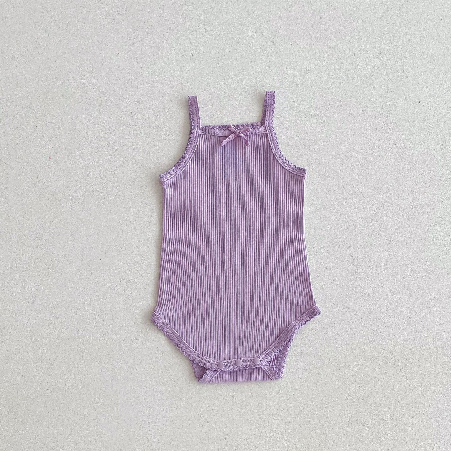 Summer Hot Selling Baby Girls Simple Thin Solid Color Soft Onesies, MyKids-USA®, Baby One-Pieces, MyKids-USA - Size/Age - 66 (3-6M) - Color - Purple - - - TR2404192258-E