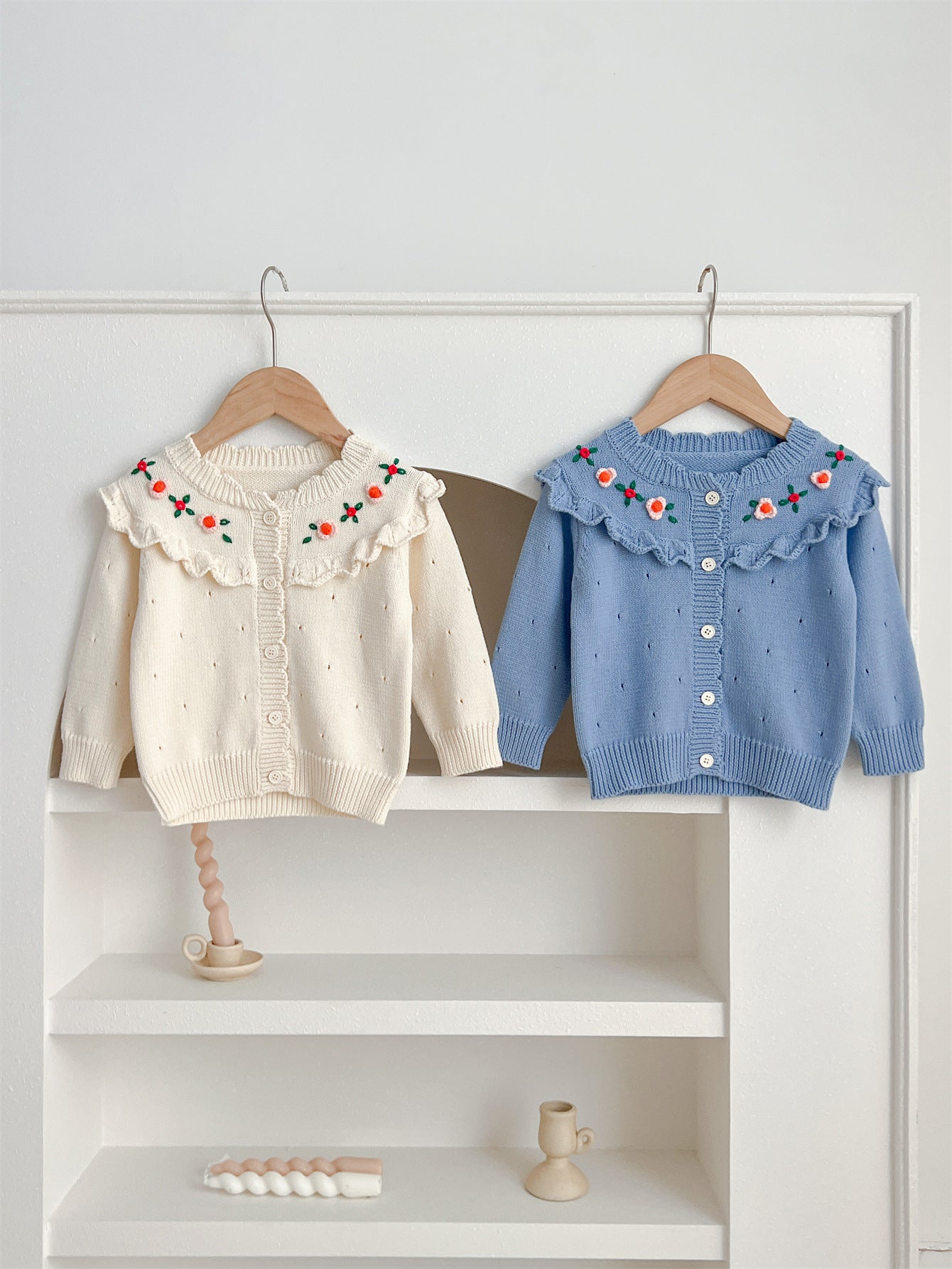 Autumn And Winter Infant Baby Girls Embroidery Jacquard Long-Sleeved Cardigan, MyKids-USA®, Baby & Toddler Outerwear, MyKids-USA - - - - - - -