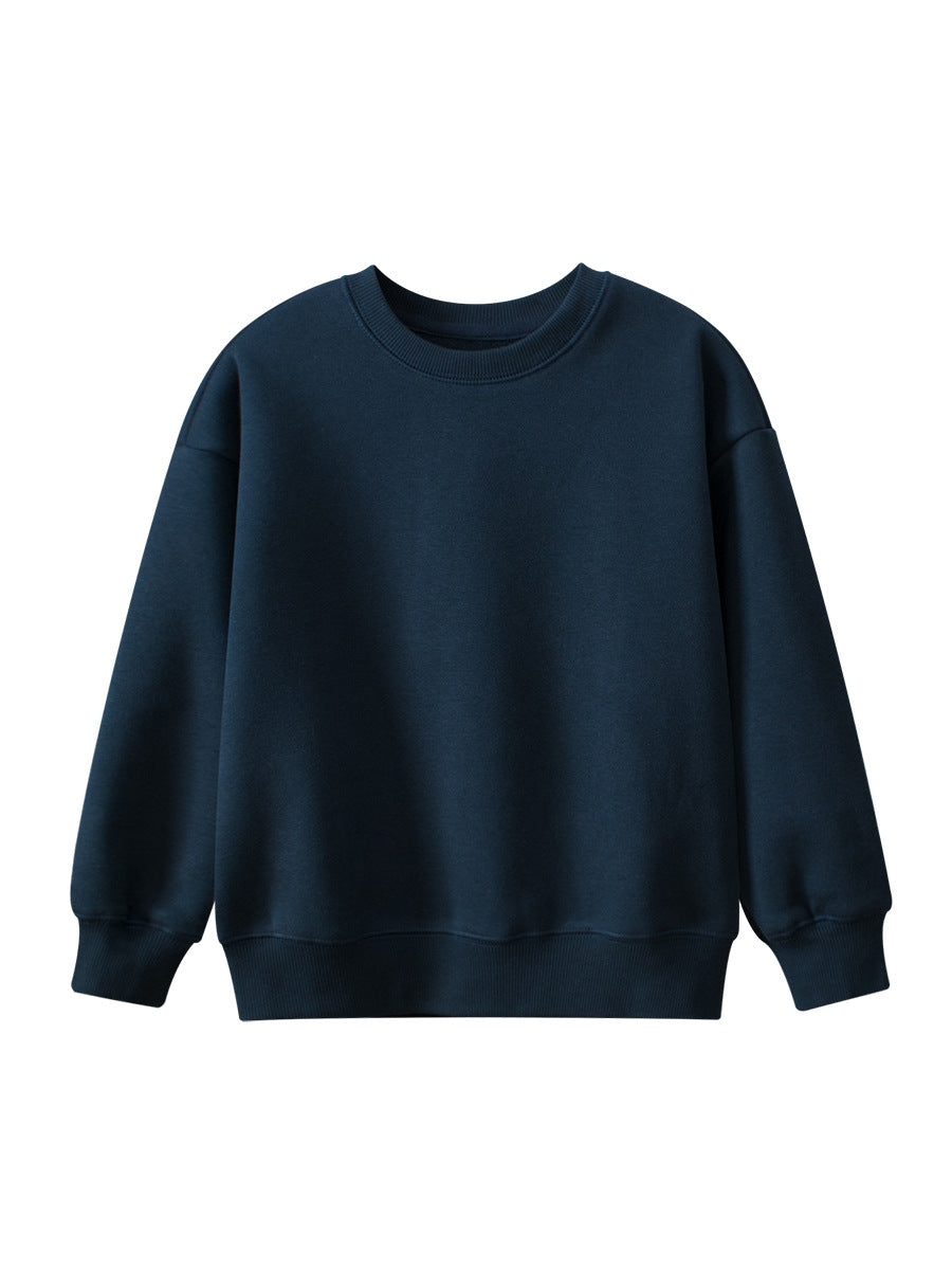 Arrival Baby Kids Plain Solid Color Crew Neck Long Sleeves Warm Cozy Pullover, MyKids-USA®, Baby & Toddler Outerwear, MyKids-USA - Size/Age - 120 (5-7Y) - Color - Blue - - - TR2412102345-C