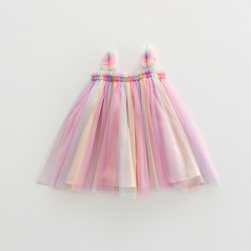Summer Baby Kids Girls Sleeveless Gradient Tulle Strap Dress, MyKids-USA®, Baby & Children's Dresses, MyKids-USA - - - - - - - .