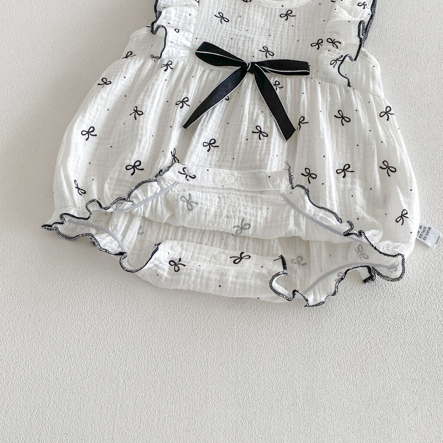 Summer Arrival Baby Girls Fly Sleeves Butterfly-bows Pattern Bodysuit, MyKids-USA®, Bodysuits, MyKids-USA - - - - - - - .