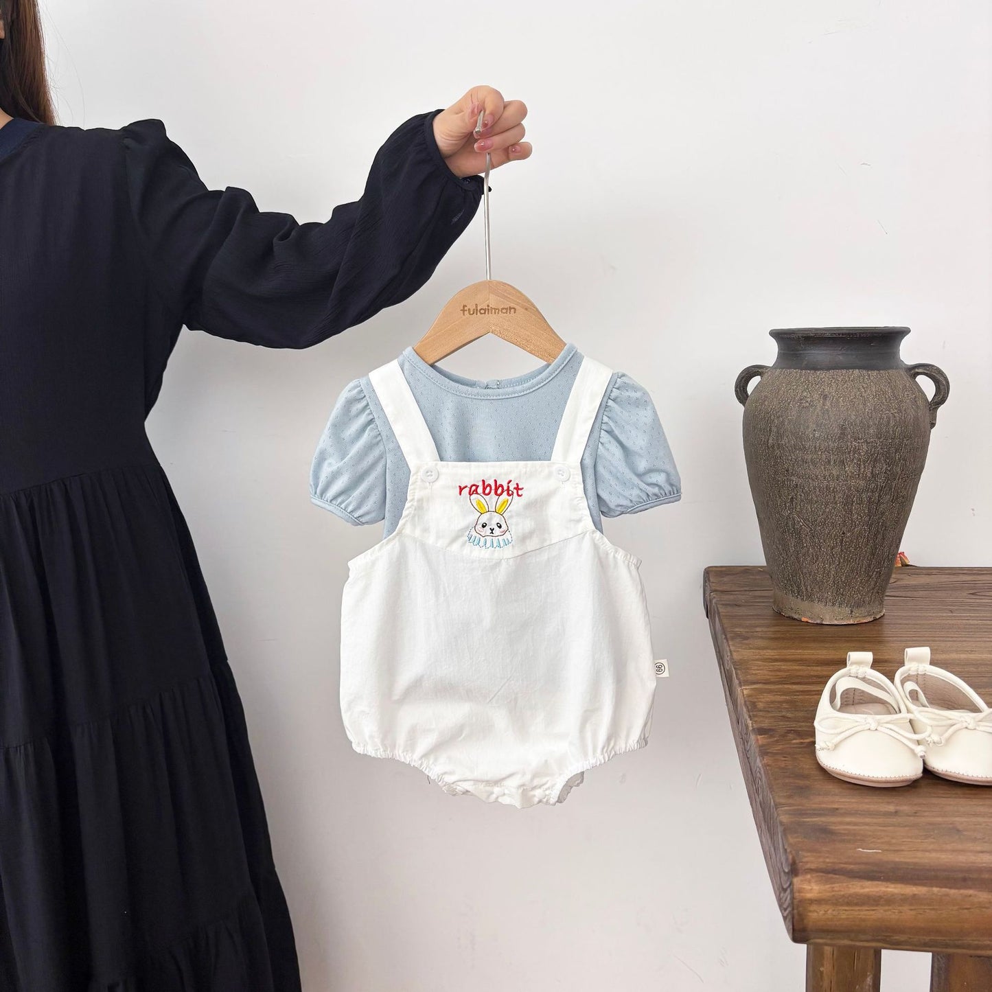 Summer Hot Selling Baby Kids Unisex Sleeveless White Strap Onesies Overalls and Blue T-Shirt Clothing Set, MyKids-USA®, Baby & Toddler Outfits, MyKids-USA - - - - - - -