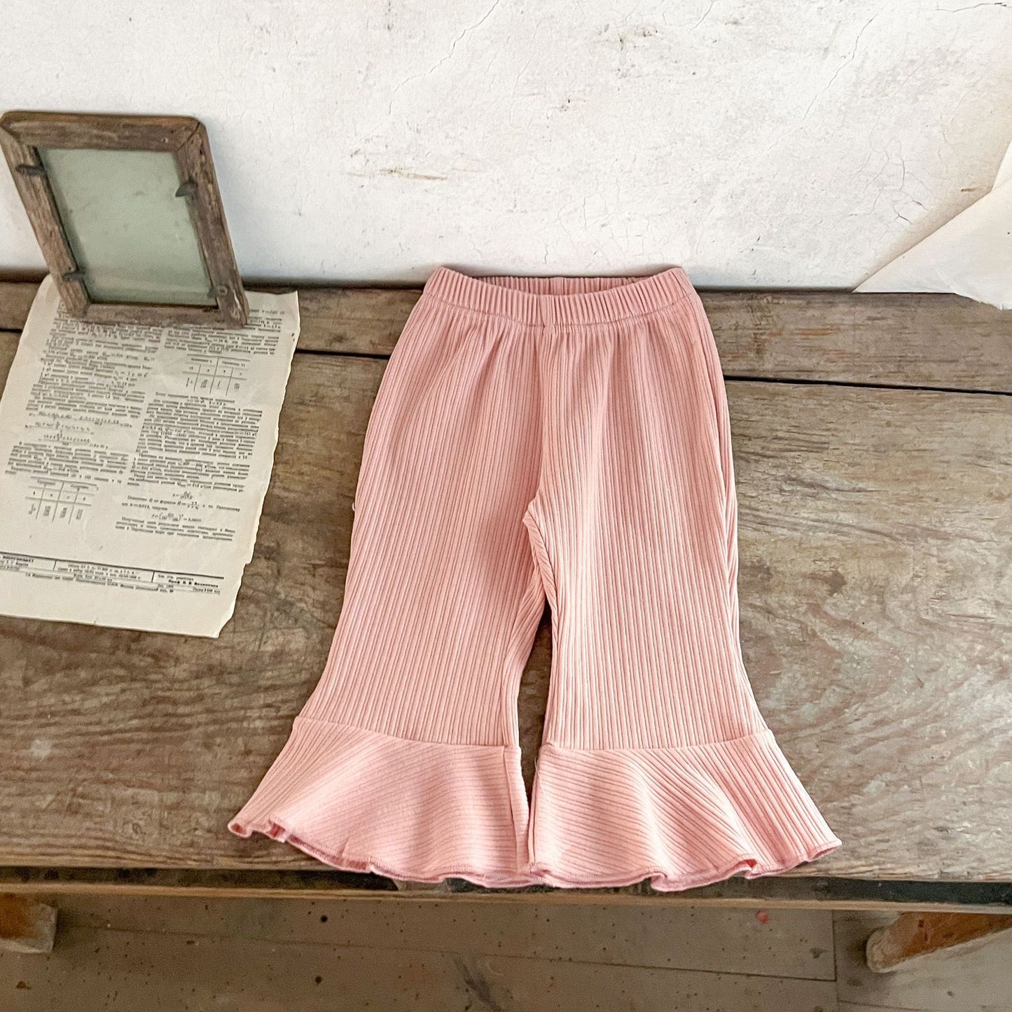 Spring Baby Kids Girls Hollow-Out Collar Top And Flared Pants Clothing, MyKids-USA®, Baby & Toddler Outfits, MyKids-USA - Size/Age - 66 (3-6M) - Color - Light Pink - - - TR2401071913-D