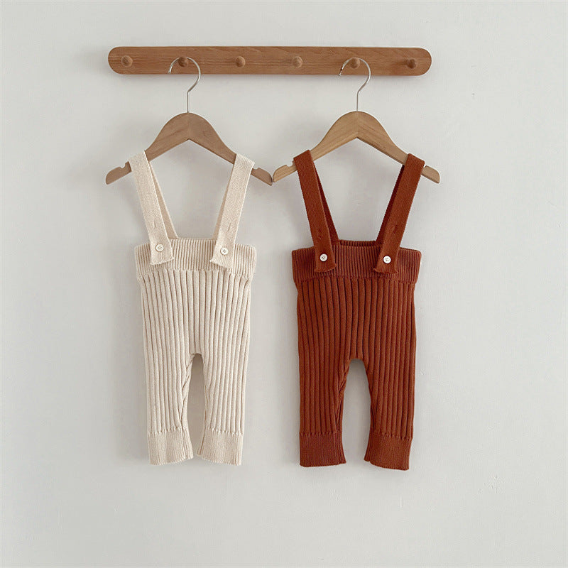 Autumn And Winter Solid Color Knitted Overalls Quality, MyKids-USA®, Baby One-Pieces, MyKids-USA - - - - - - -