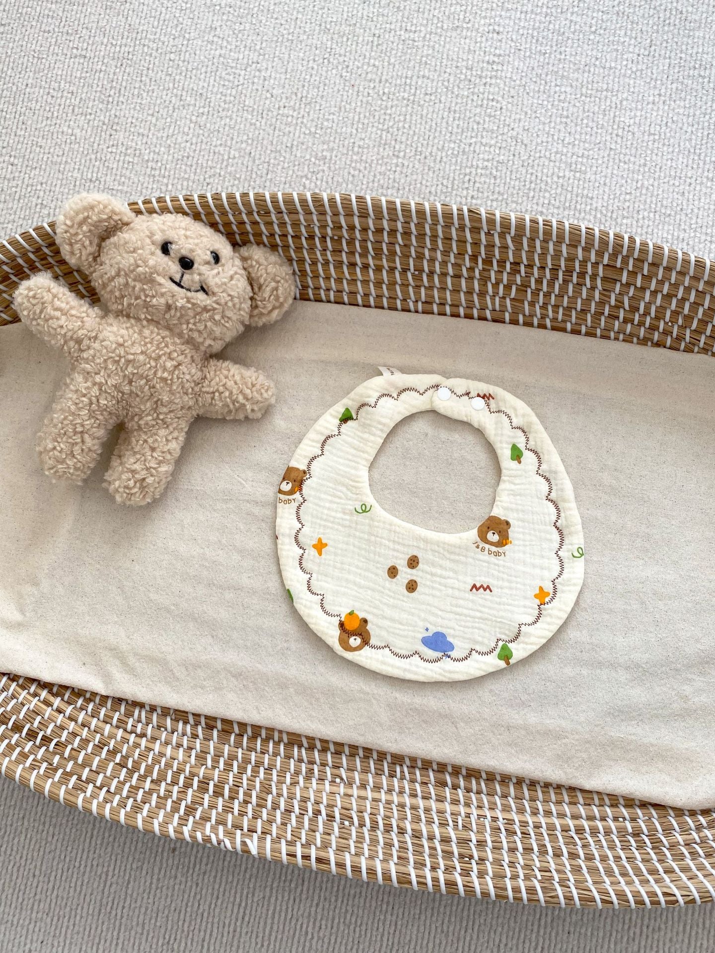 Adorable Cartoon Six-Layer Cotton Muslin Bib, MyKids-USA®, Bibs, MyKids-USA - Size/Age - S (0-1Y) - Color - Orange - - - TR2403081703-E