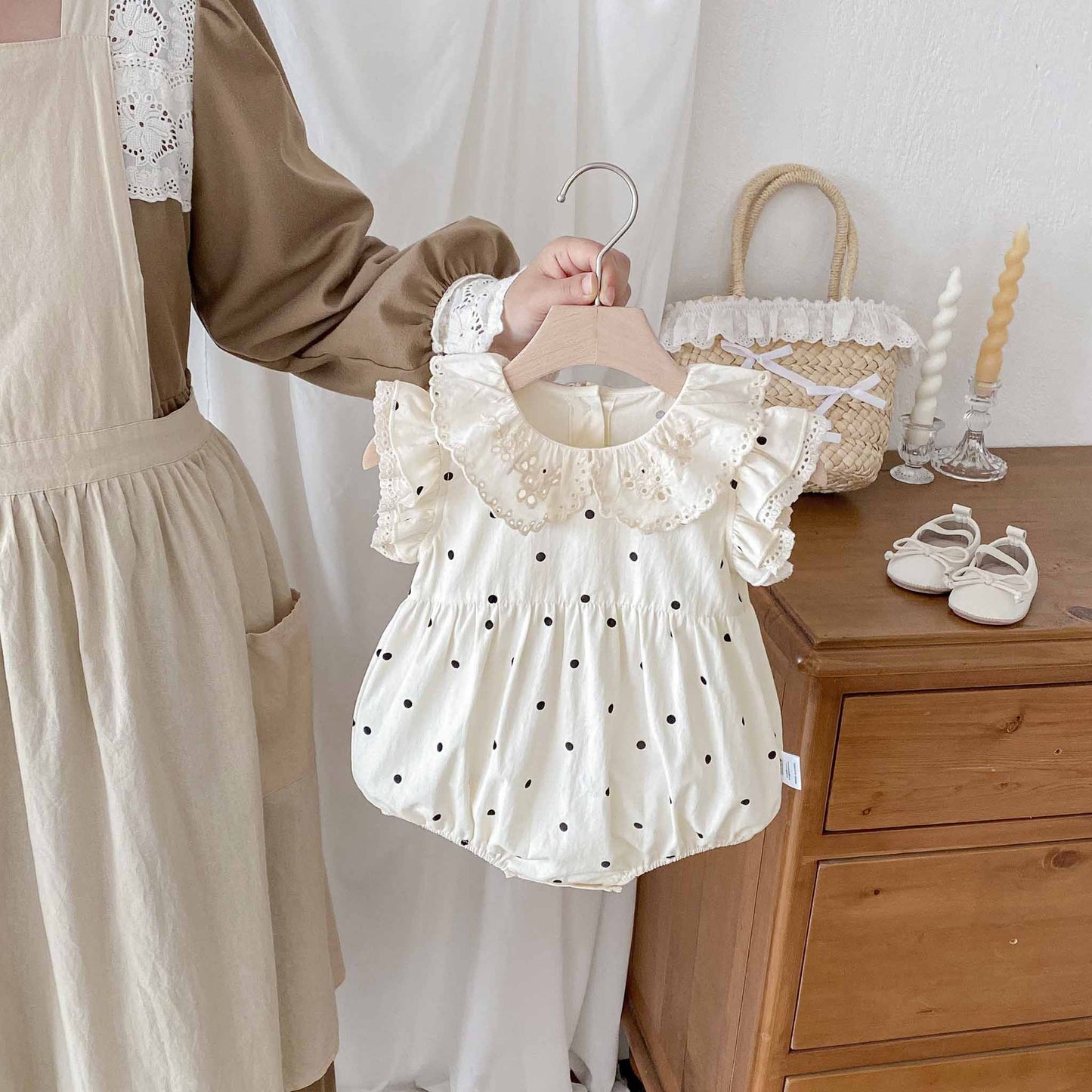 Summer Arrival Baby Girls Cute Dots Pattern Fly Sleeves Onesies, MyKids-USA®, Baby One-Pieces, MyKids-USA - - - - - - -