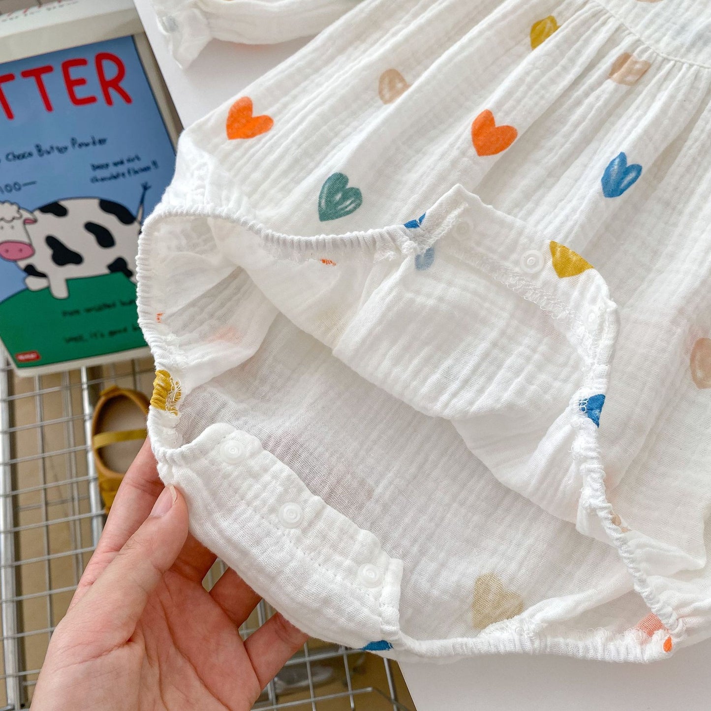 Autumn Heart Pattern Triangle Onesies With Hat, MyKids-USA®, Baby One-Pieces, MyKids-USA - - - - - - -