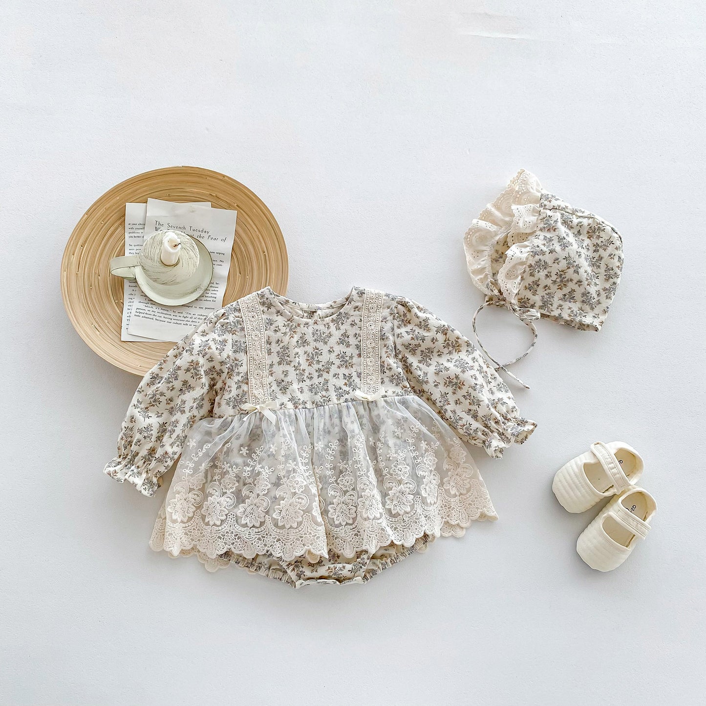 Arrival Baby Floral Princess Onesie Dress For Girls With Lace, MyKids-USA®, Baby One-Pieces, MyKids-USA - - - - - - -