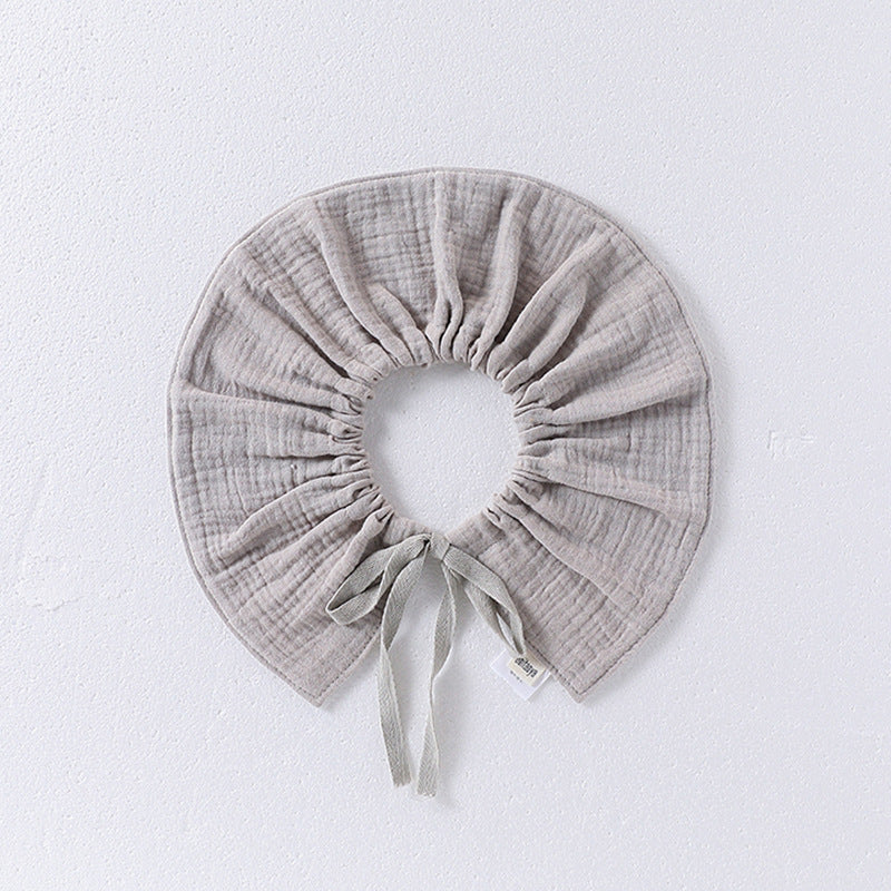 Simple Solid Color Cotton Strapped Bib, MyKids-USA®, Bibs, MyKids-USA - Size/Age - S (0-1Y) - Color - Grey - - - TR2503012302-G