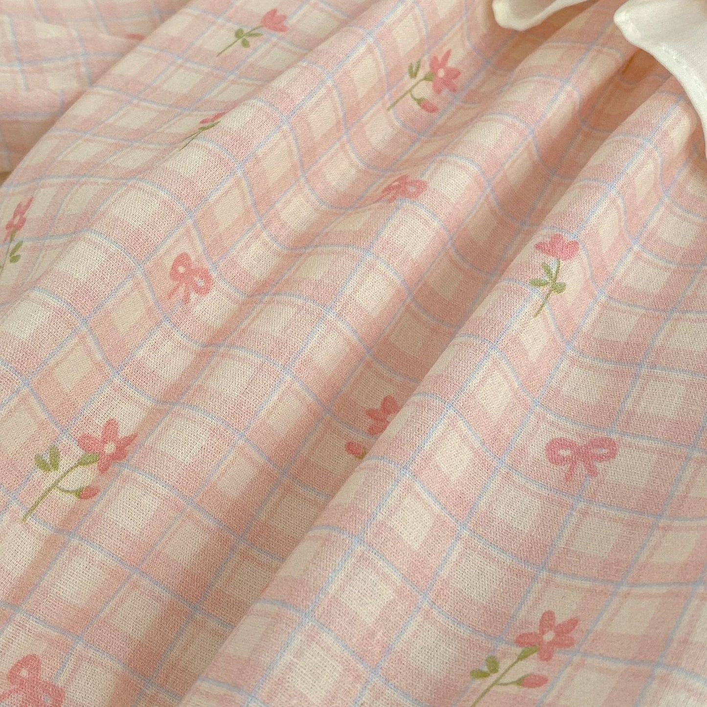 Spring Arrival Baby Girls Long Sleeves Flowers and Plaid Pattern Crew Neck Bodysuit, MyKids-USA®, Bodysuits, MyKids-USA - - - - - - - .