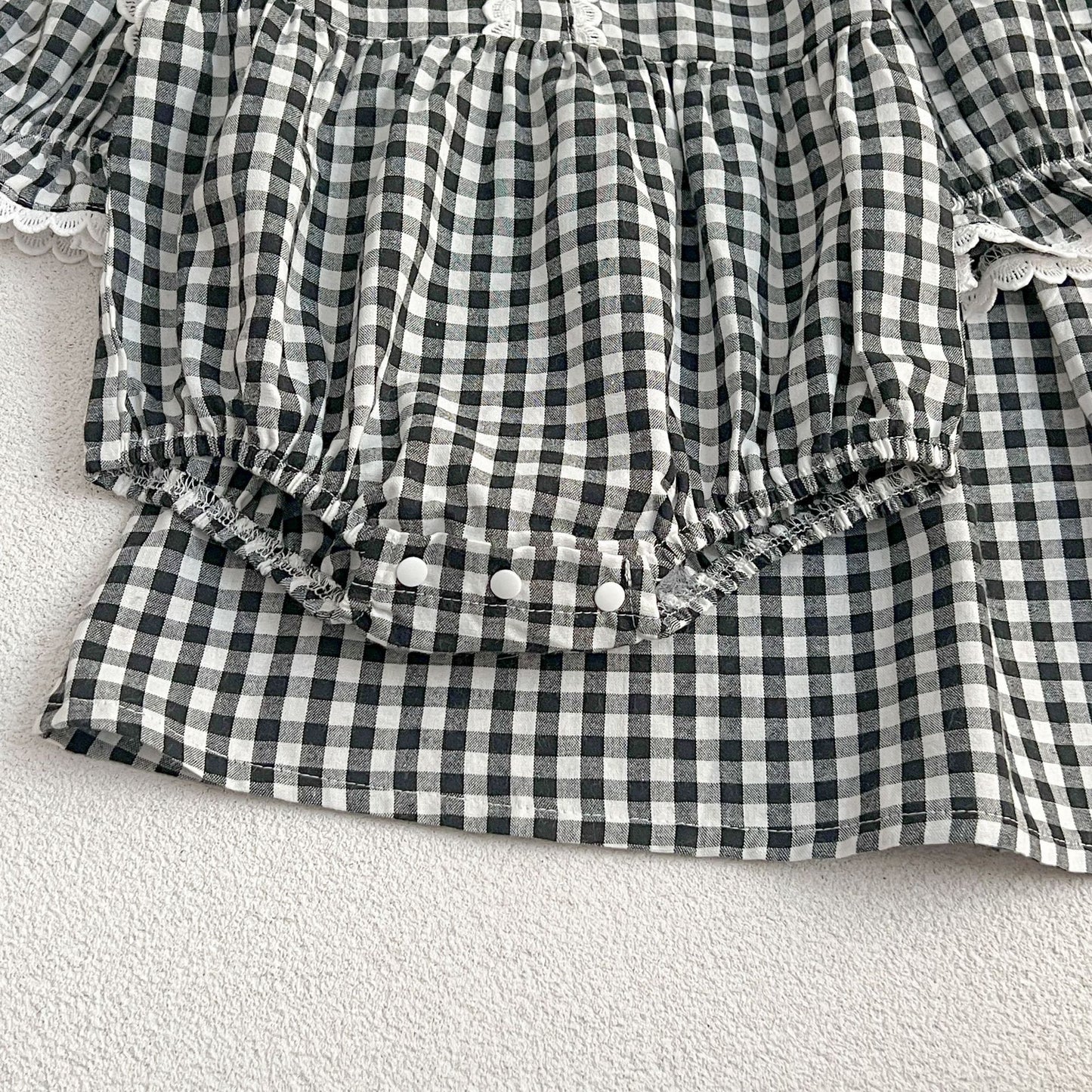 Spring/Autumn Baby Black Plaid Onesies And Dress For Girls With Long Sleeves – Family Sister Matching Set, MyKids-USA®, Baby & Toddler Outfits, MyKids-USA - - - - - - -