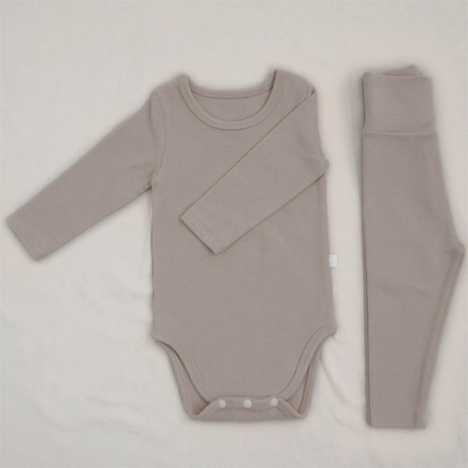 Spring and Autumn Baby Kids Unisex Long Sleeves Solid Color Bodysuit and Pants Clothing Set, MyKids-USA®, Baby & Toddler Outfits, MyKids-USA - - - - - - - .