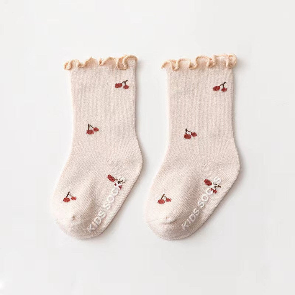 MyKids-USA® Kids Floral Print Sock 1 Lot = 5 Pairs