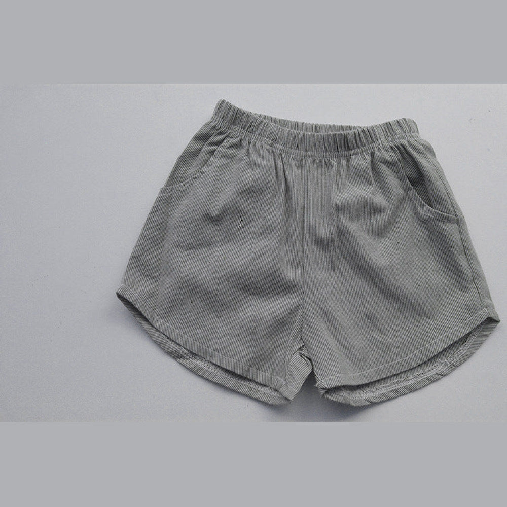 MyKids-USA® Baby Girl Contrast Tape Lapel Tops & Shorts Navy Style College Sets