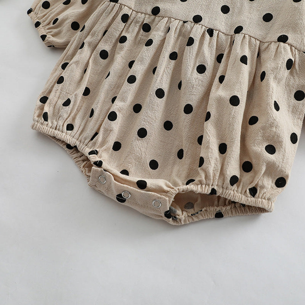 MyKids-USA® Baby Girl Polka Dot Pattern Little Flying Sleeve Loose Bodysuit