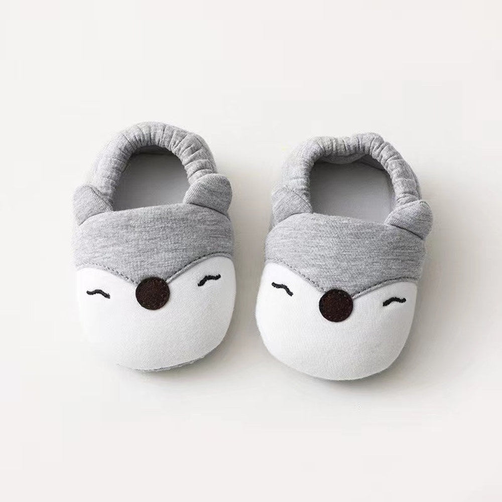 MyKids-USA® Baby Cartoon Animal Embroidered Graphic Cotton Filling Design Warm Toddle Shoes