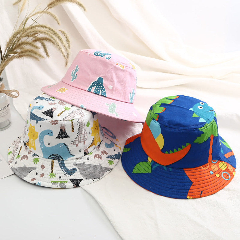 MyKids-USA® Baby Boy Cartoon Animal & Cactus Pattern Sunshade Bowl Hats